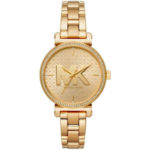 mk reloj dorado para mujer